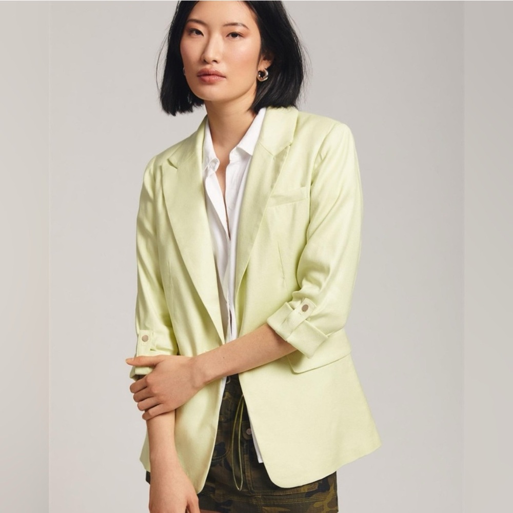 Anthropologie Maeve roll sleeve blazer